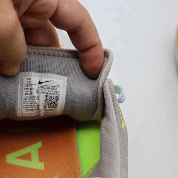 Nike React Pegasus Trail 4 Men's Size 14 Gray Running Shoes Sneakers DJ6158-002 - Picture 3 of 9